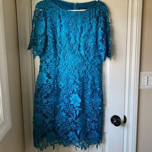 Blue lace dress